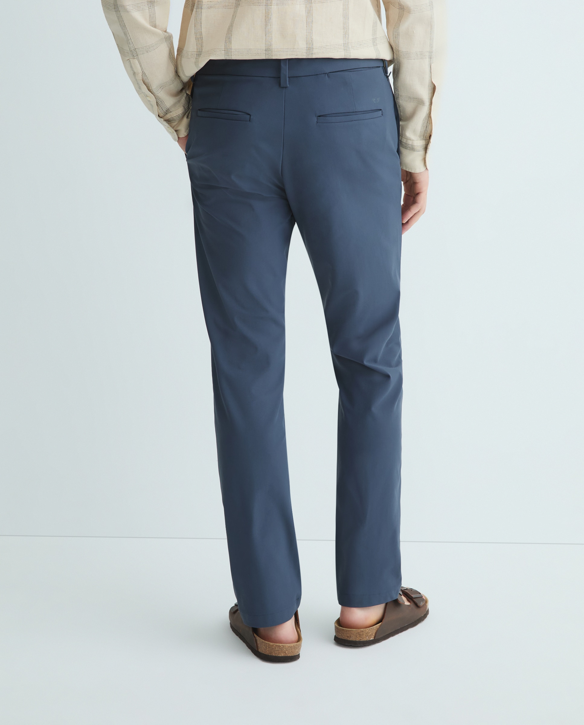 Calças Chino Casual Slim Fit Azul-índigo-3
