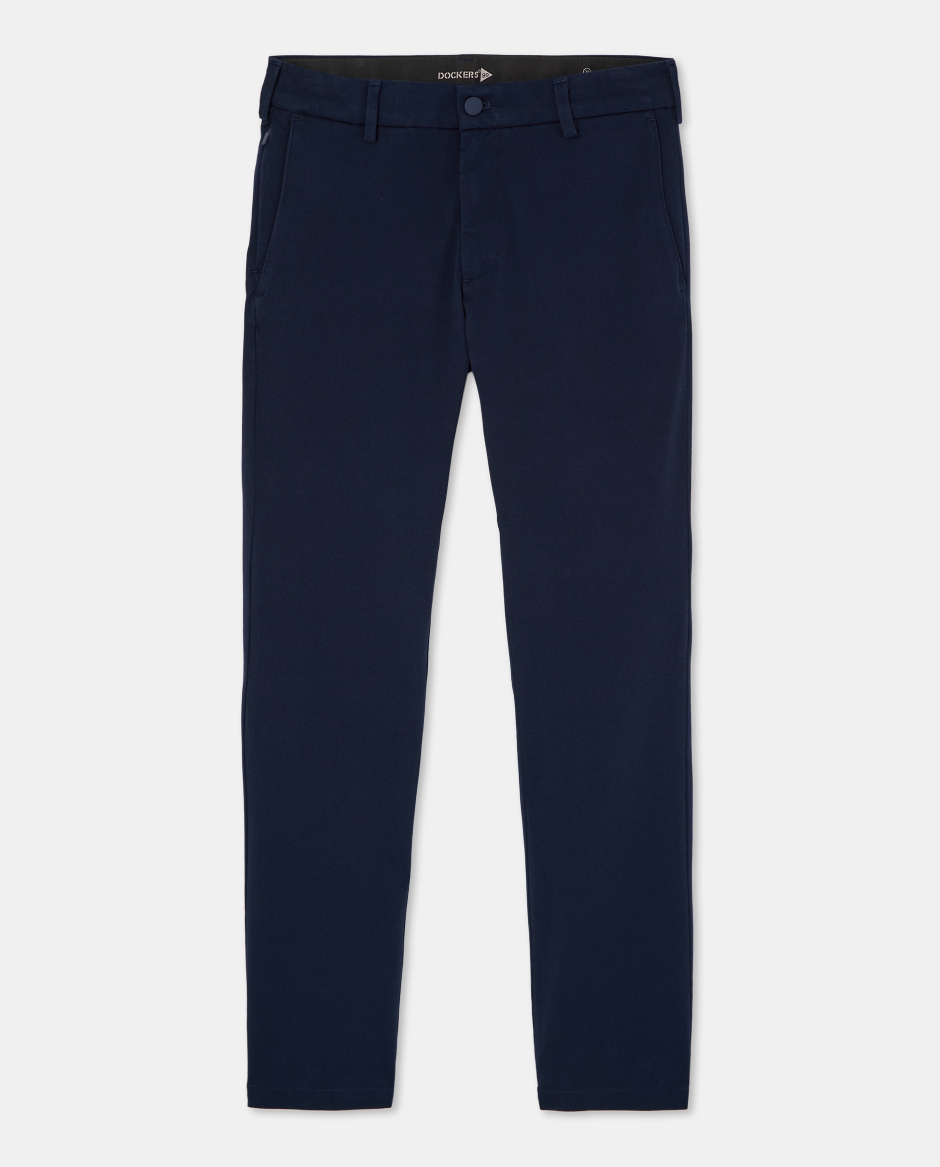 Calças Chino Casual Skinny Fit Azul-marinho-4