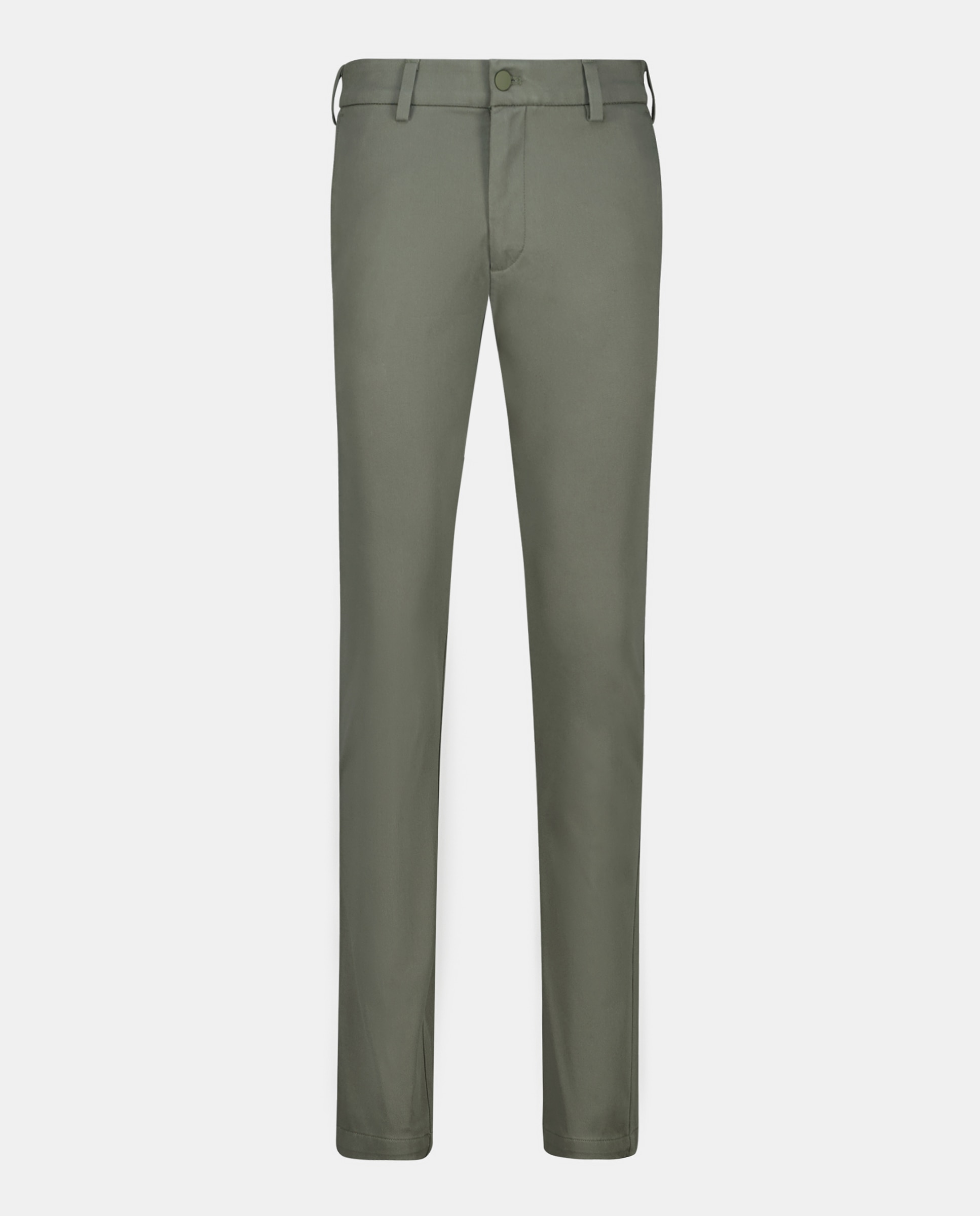 Calças Chino Casual Skinny Fit Verde-4