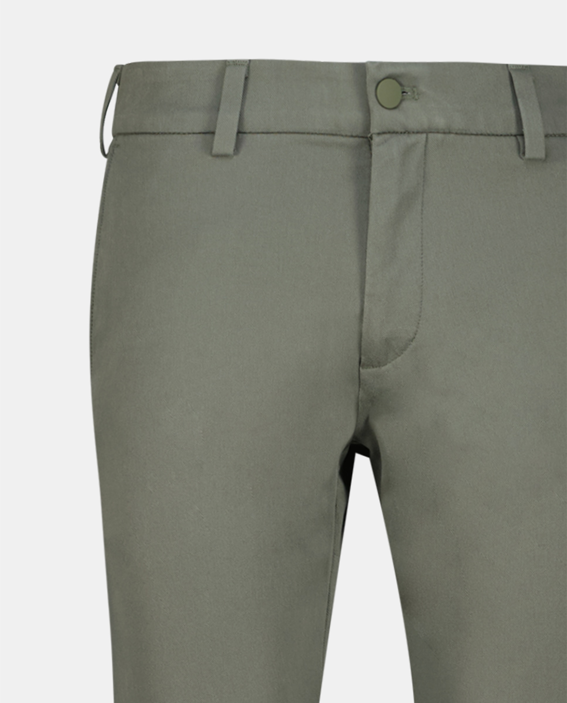 Calças Chino Casual Skinny Fit Verde-5
