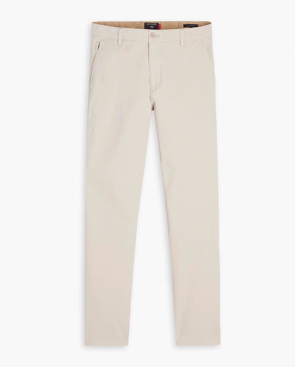 Calças Chino Casual Elásticas Pedra-5