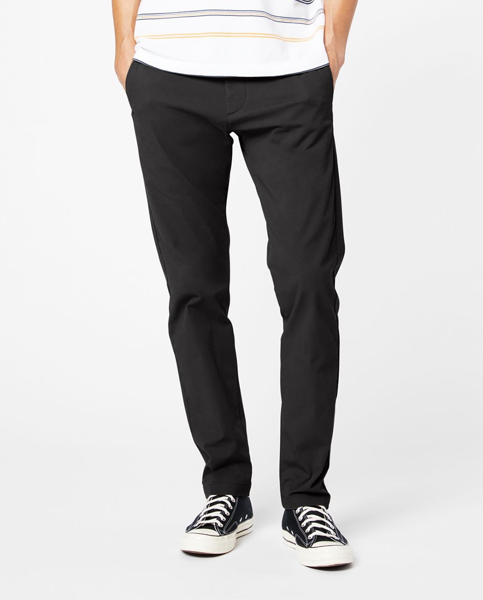 Calças chino de homem Smart 360 Flex slim pretas Preto-2