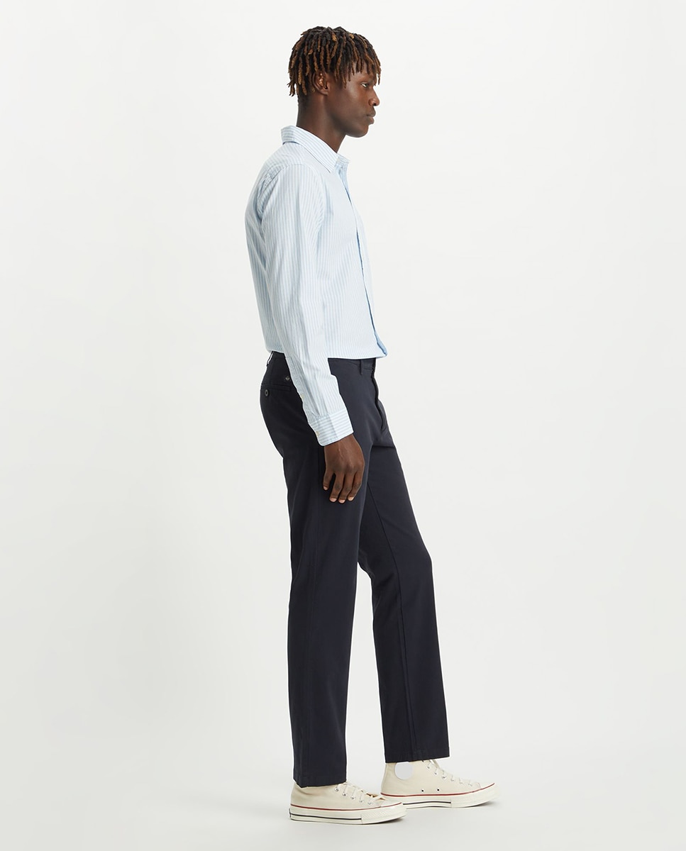 Calças chino de homem Smart 360 Flex slim azul-marinho Azul-marinho-3