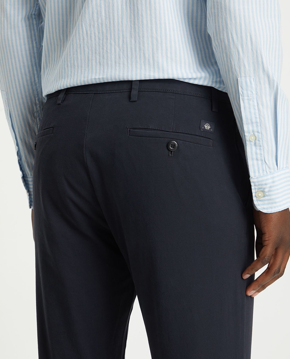 Calças chino de homem Smart 360 Flex slim azul-marinho Azul-marinho-4
