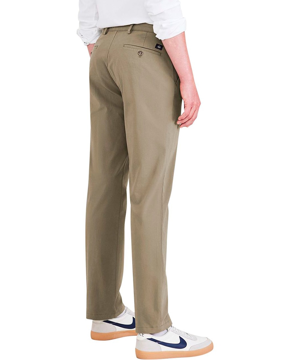 Calças Chino 360 Slim Fit, Estilo Formal Verde-militar-3