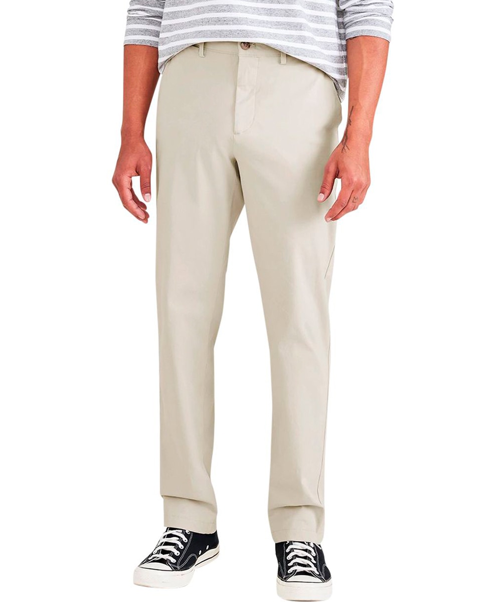 Calças Chino 360 Slim Fit, Estilo Formal Cru-2