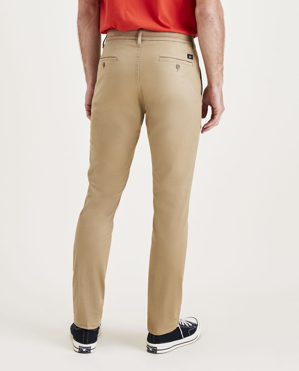 Calças Chino Skinny Caqui-3