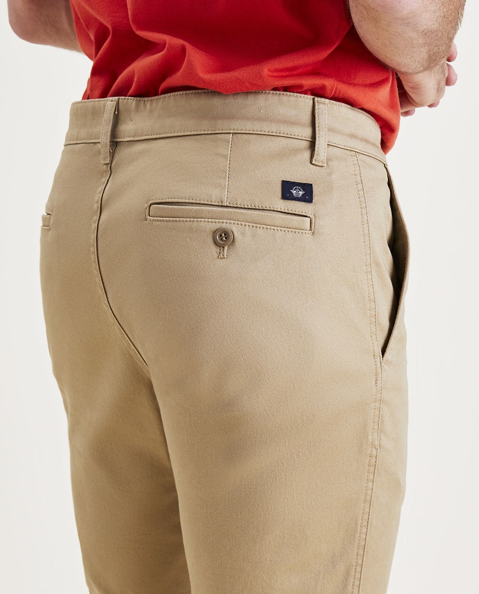 Calças Chino Skinny Caqui-5