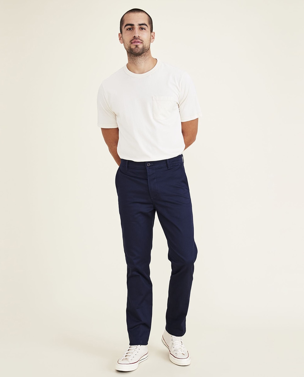 Calças Chino Slim Azul-marinho-1