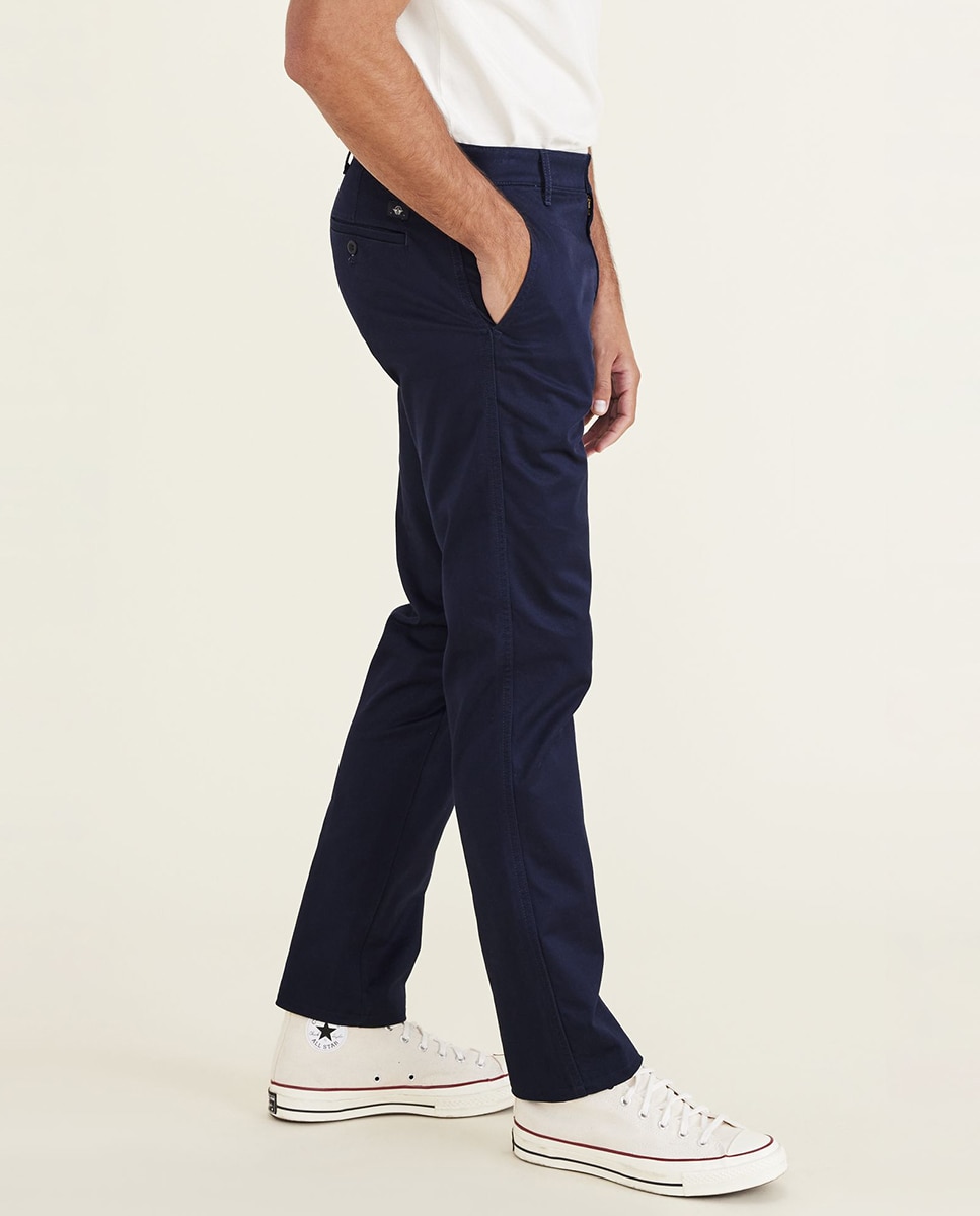 Calças Chino Slim Azul-marinho-4
