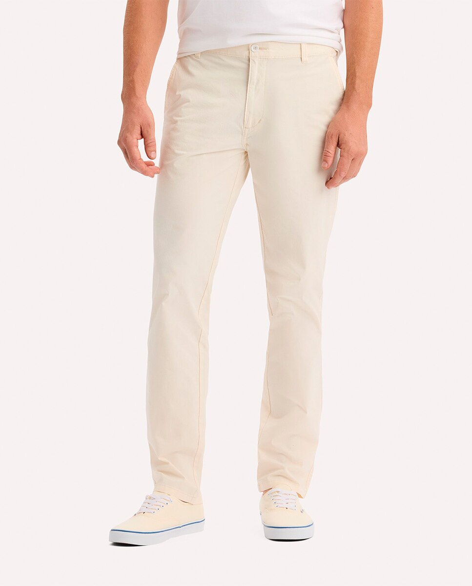 Imagem 0 de Calças Chino Casual de Corte Slim
