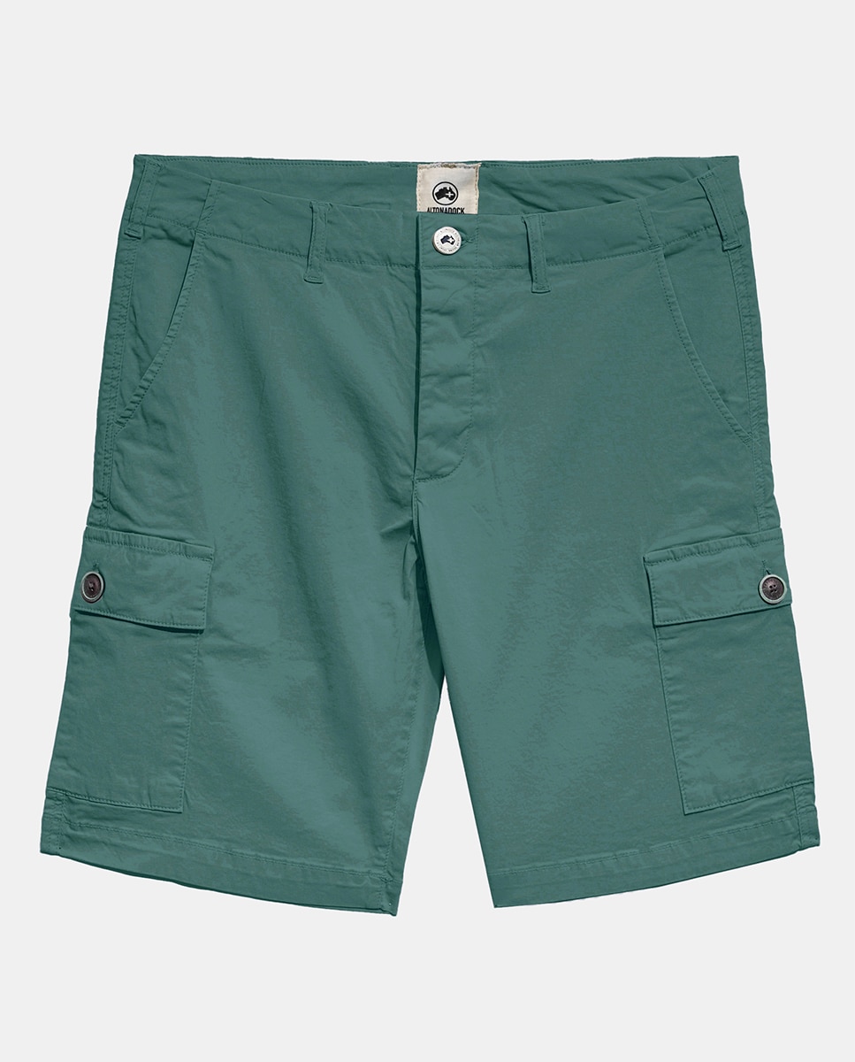 Calções Cargo com Bolsos Laterais Azul-marinho-5