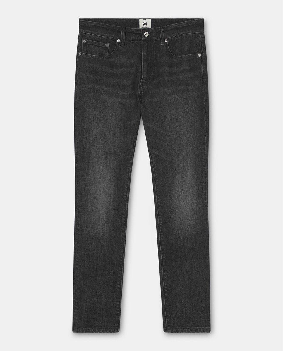 Jeans de Cinco Bolsos Preto-5