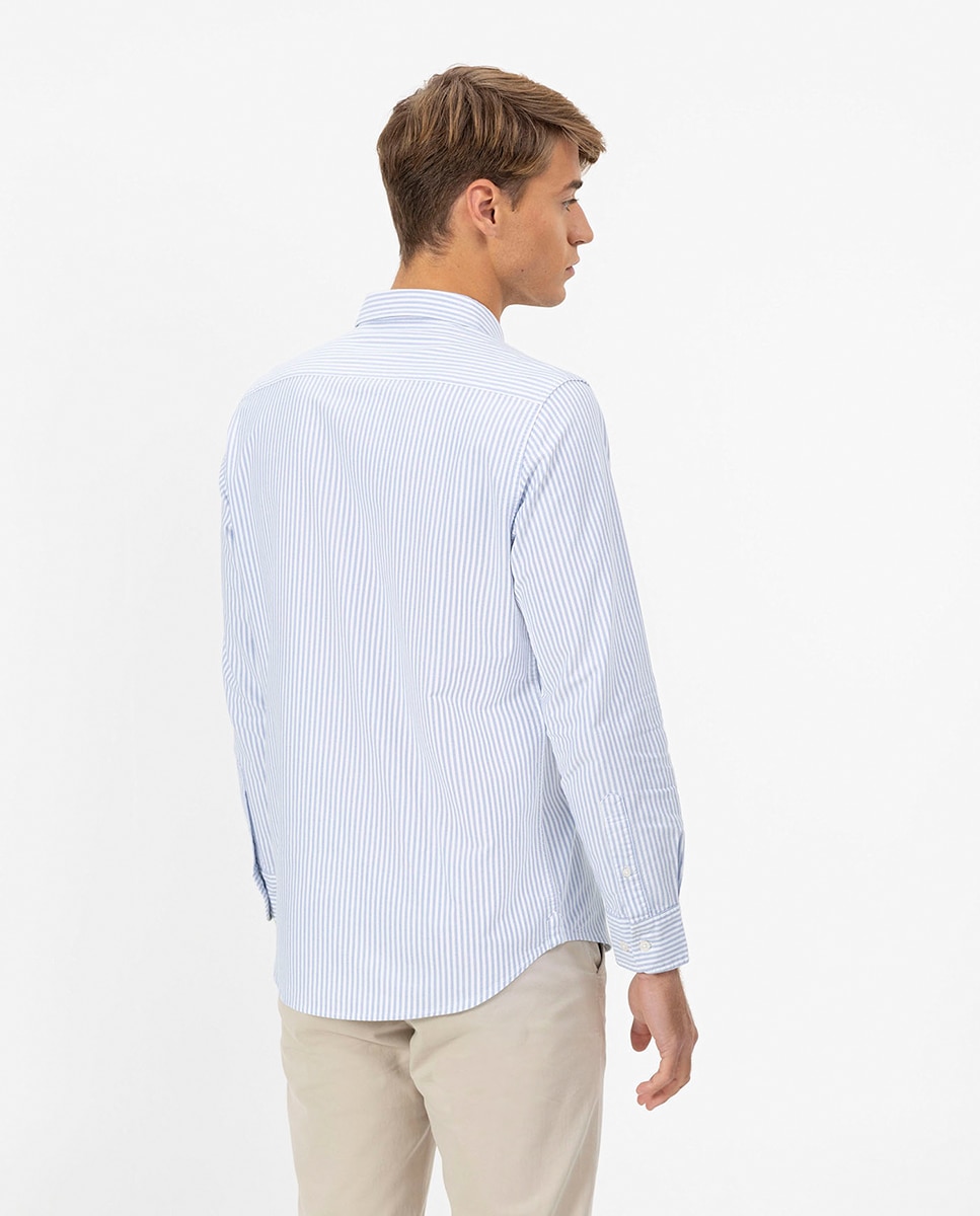 Camisa de Manga Comprida Azul-2