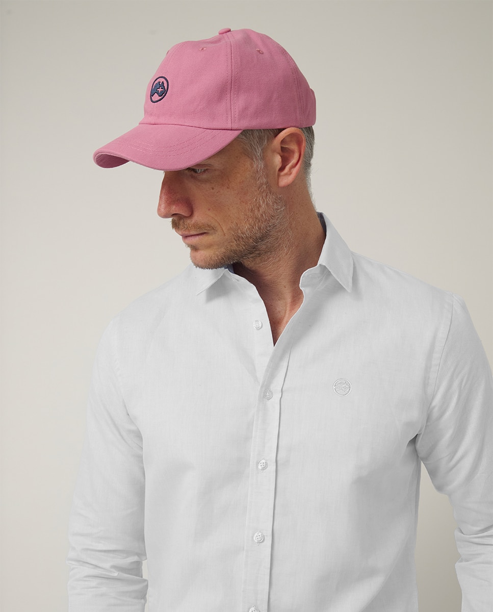 Camisa de Manga Comprida com Logótipo Bordado Branco-3