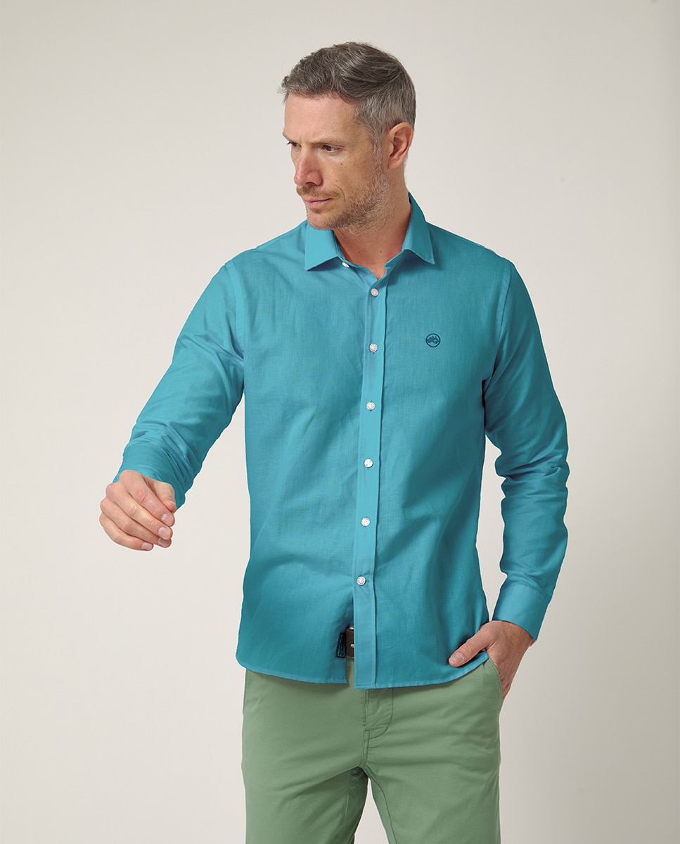 Imagem 0 de Camisa de Manga Comprida com Logótipo Bordado