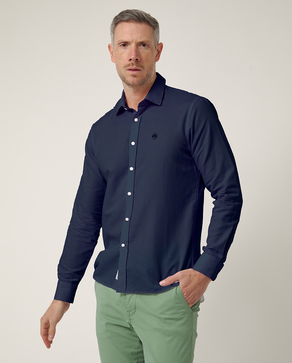 Imagem 0 de Camisa de Manga Comprida com Logótipo Bordado