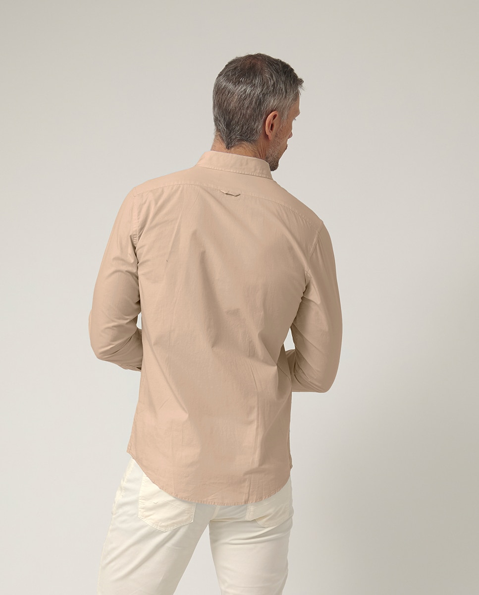 Camisa de Manga Comprida com Logótipo Bordado Amarelo-2