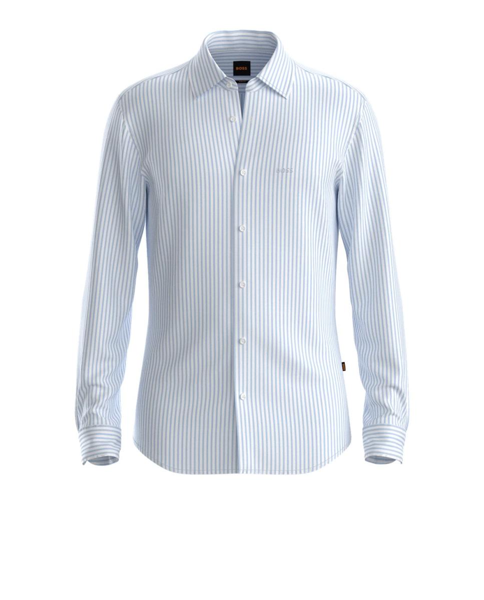 Camisa manga larga de hombre - Boss - Azul Azul-1