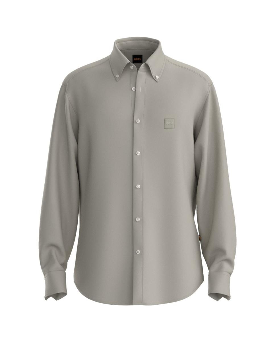 Camisa manga larga de hombre - Boss - Beige Beige-1