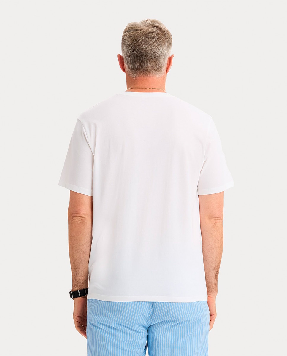 T-shirt de Manga Curta e Corte Regular Branco-2