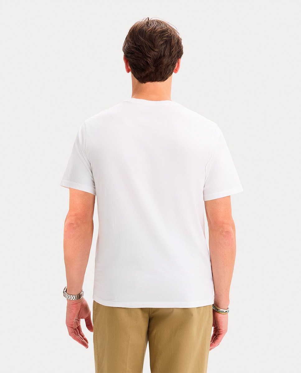 T-shirt de Manga Curta e Corte Regular Branco-2