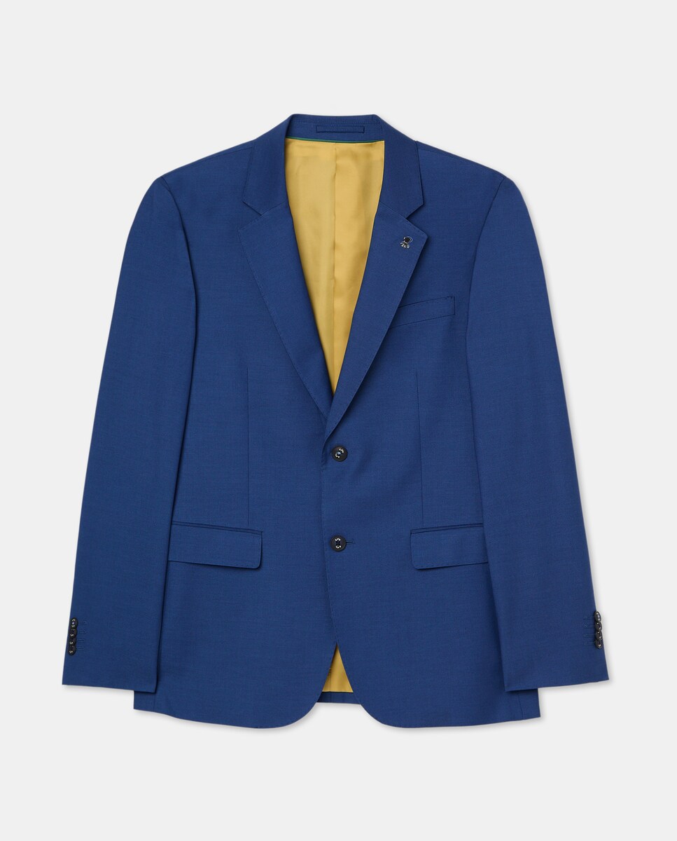 Blazer com Micro Desenho Azul-marinho-4