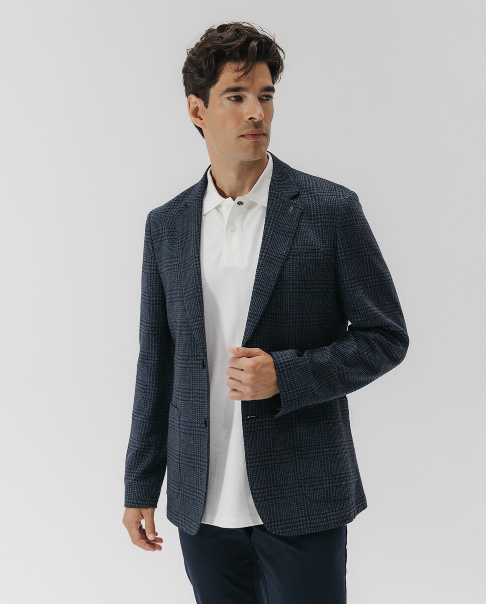 Imagem 0 de Blazer de Malha aos Quadrados