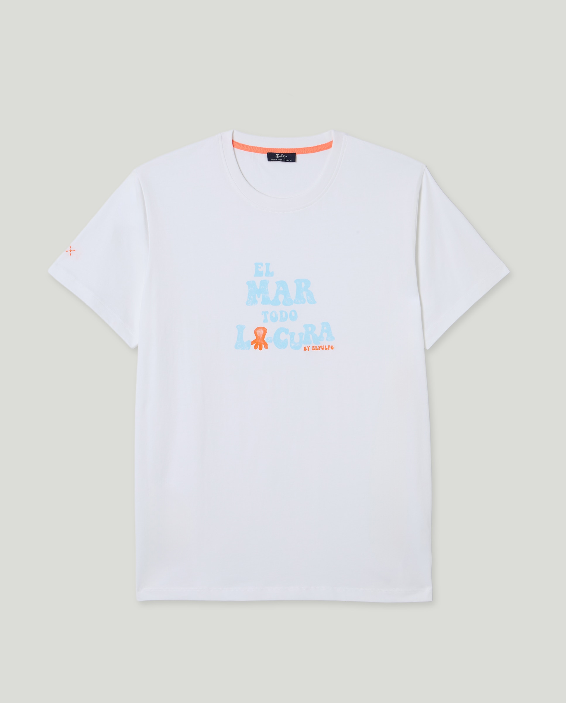 T-shirt com Manga Curta e Gola Redonda Branco-4