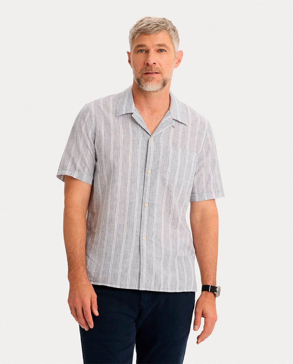 Imagem 0 de Camisa de Tecido Ligeiro com Manga Curta