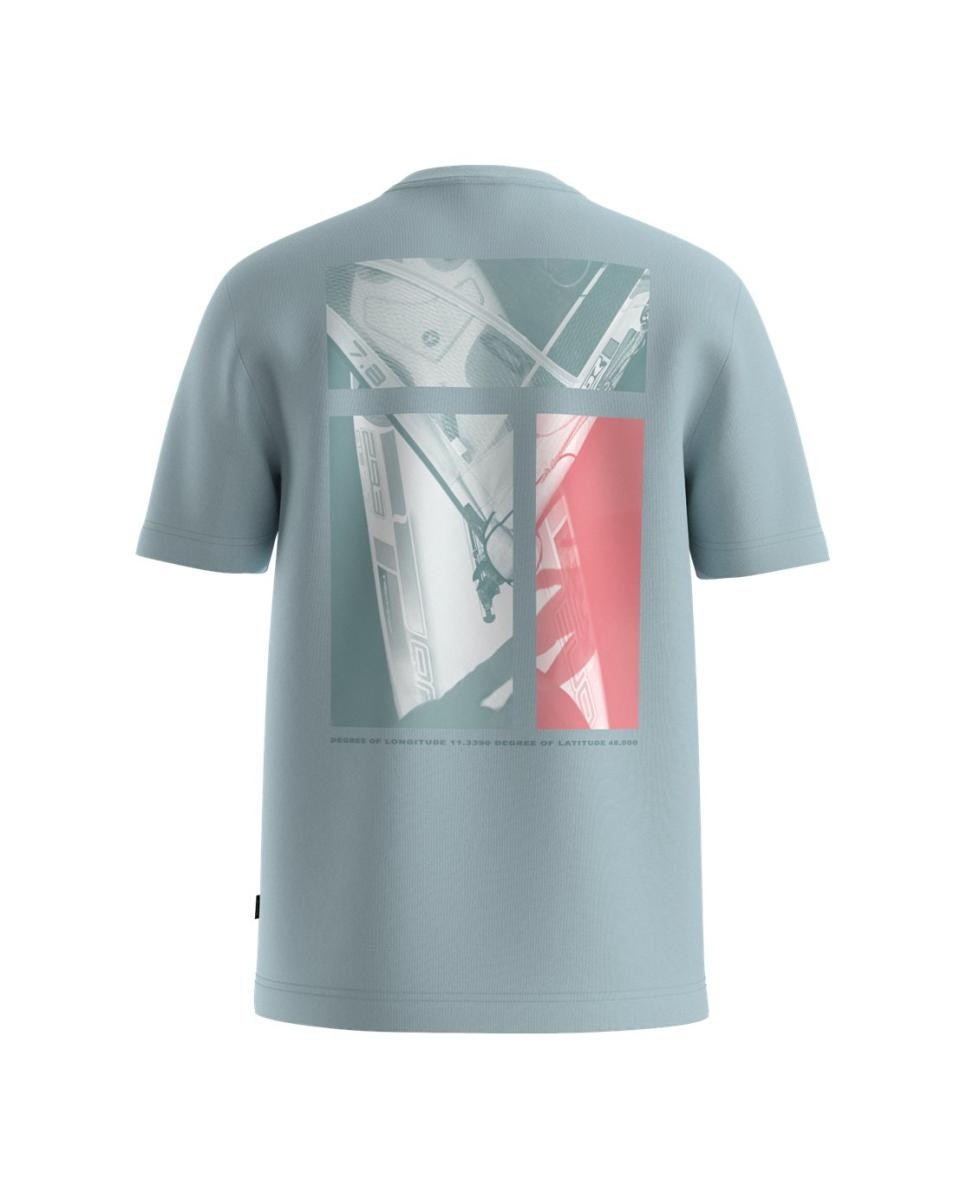 T-shirt com manga curta Azul-2