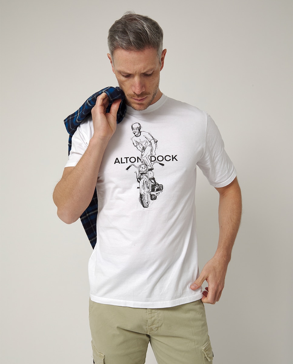Imagem 0 de T-shirt de Manga Curta com Serigrafia