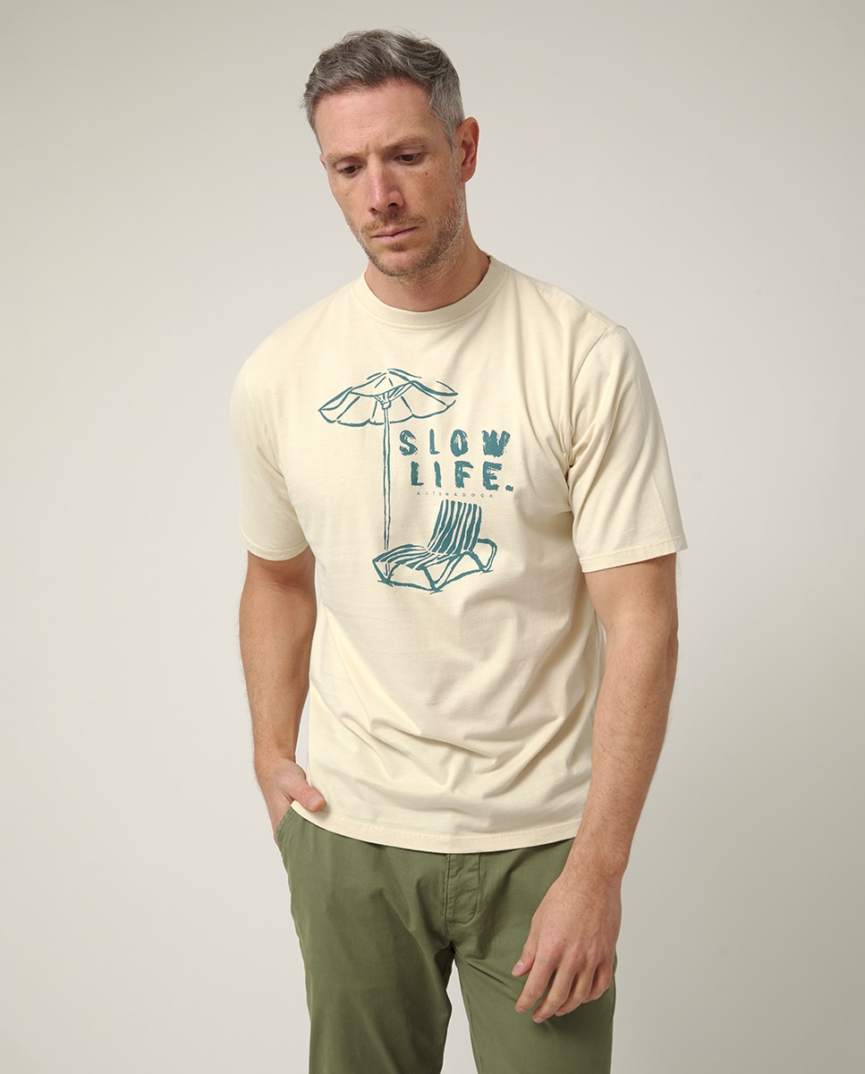 Imagem 0 de T-shirt de Manga Curta com Serigrafia