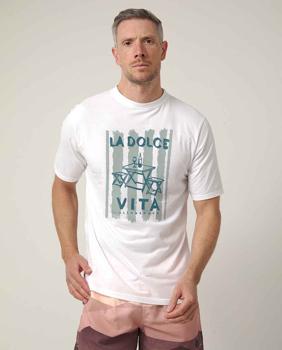 Imagem 0 de T-shirt de Manga Curta com Serigrafia