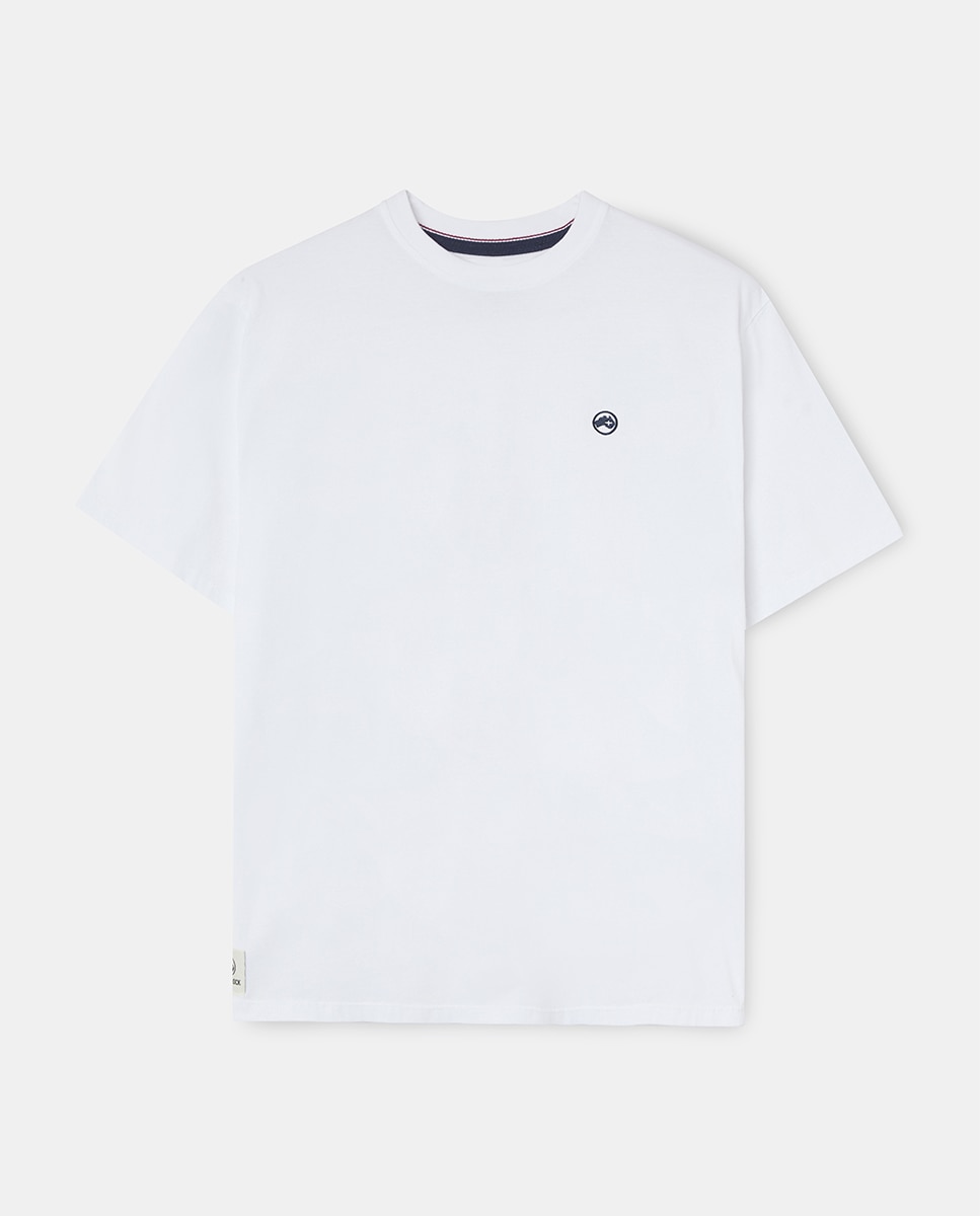 T-shirt de Manga Curta com Serigrafia Branco-4