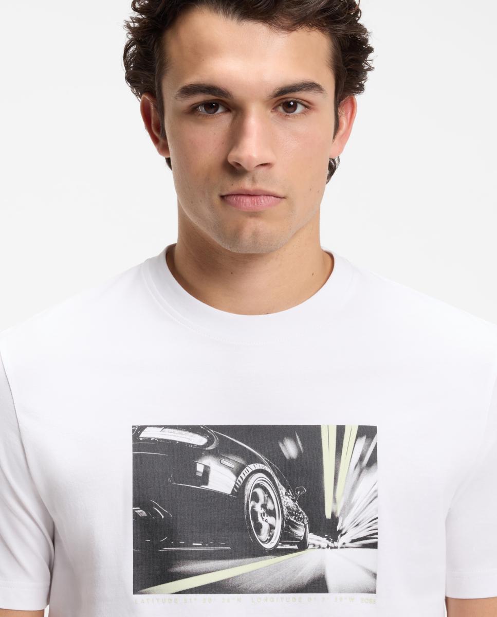 T-shirt com manga curta Branco-2