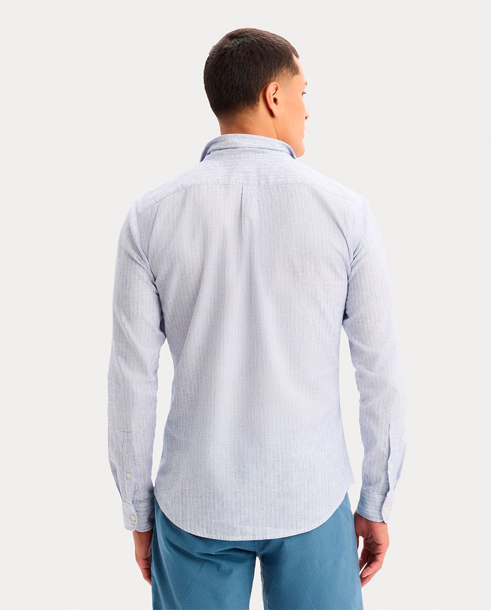 Camisa com Manga Comprida em Tecido Leve Multicolor-2
