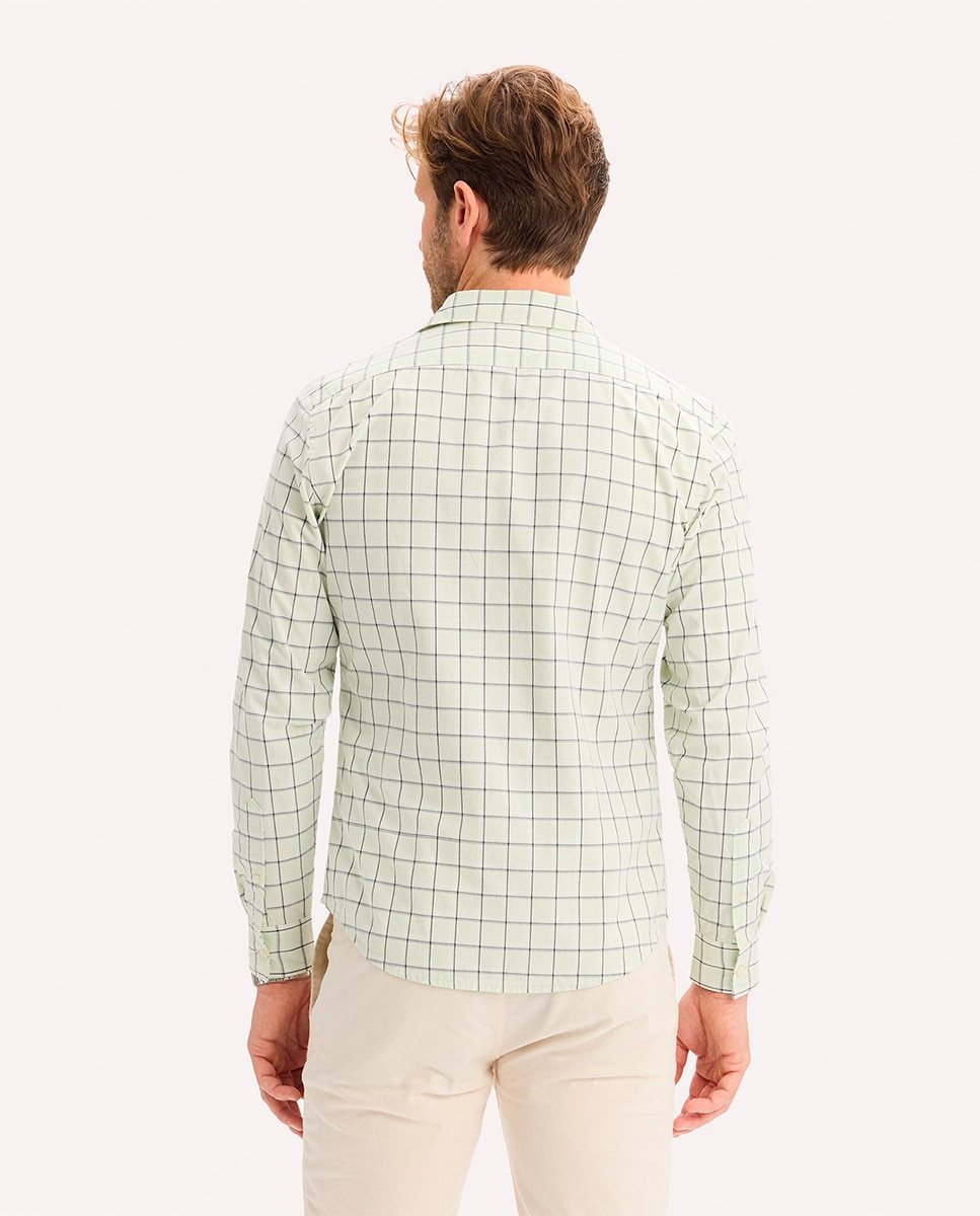 Camisa Elástica de Manga Comprida Verde-claro-2