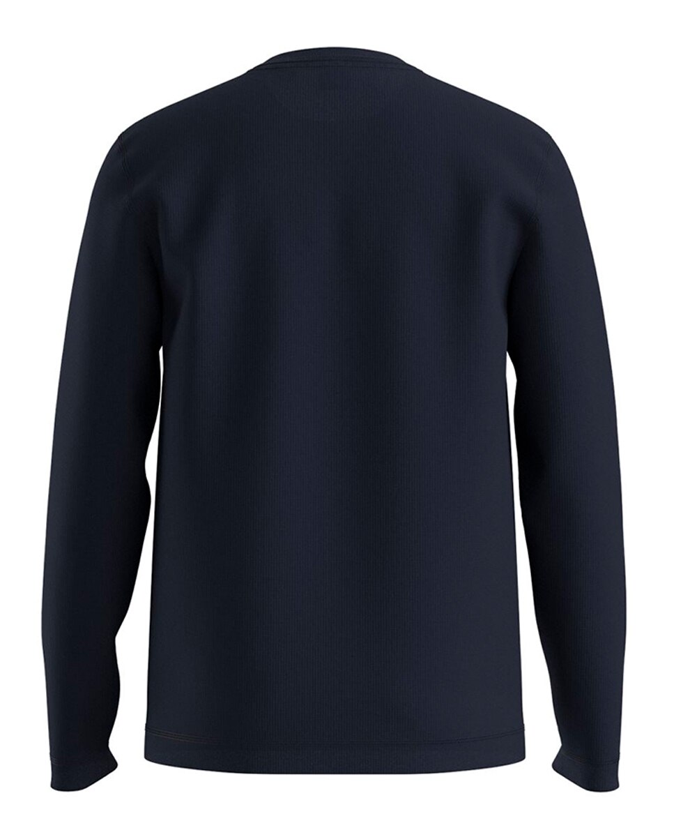 Polo de Manga Comprida Azul-marinho-5