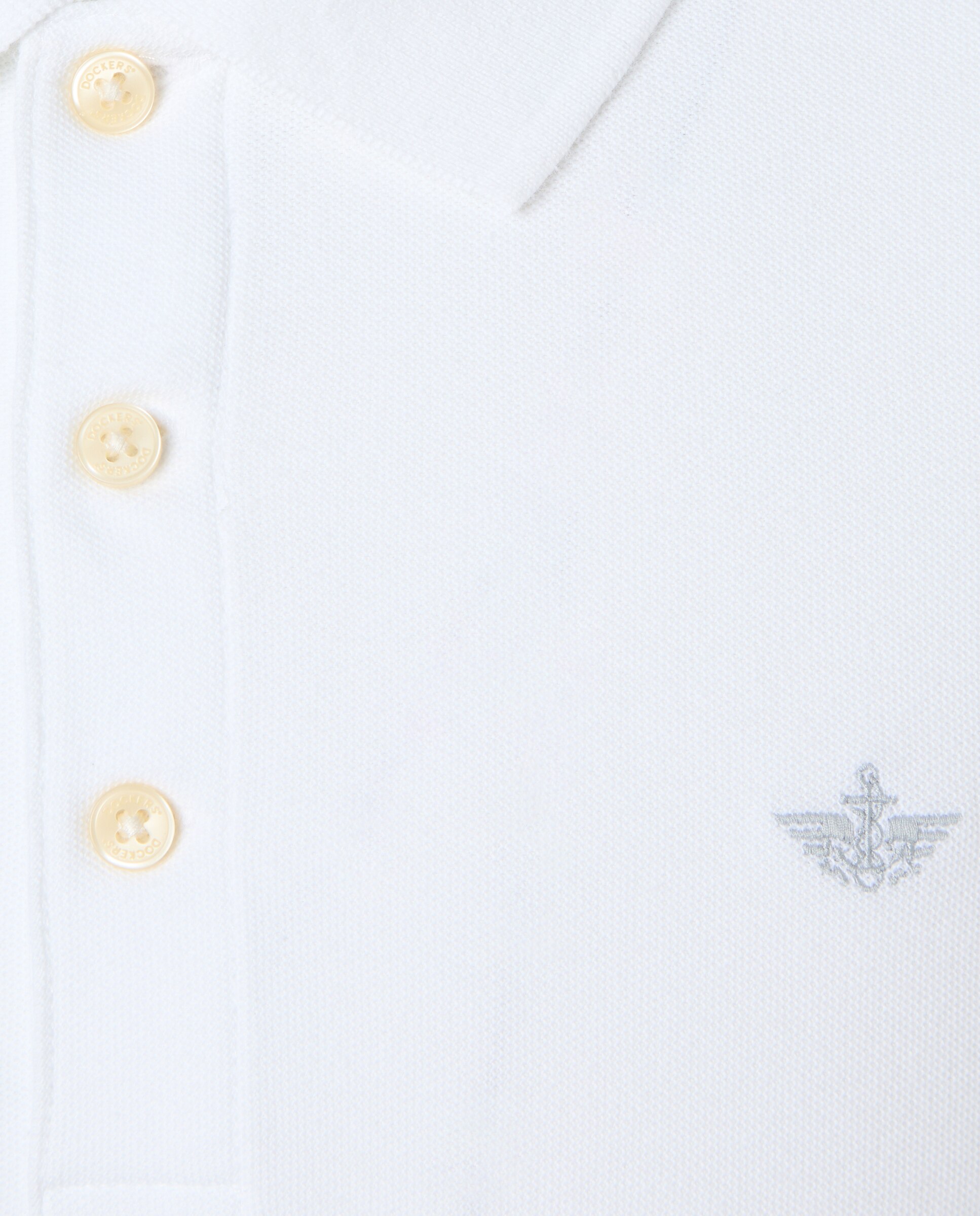 Polo Slim Fit com Manga Curta Branco-5