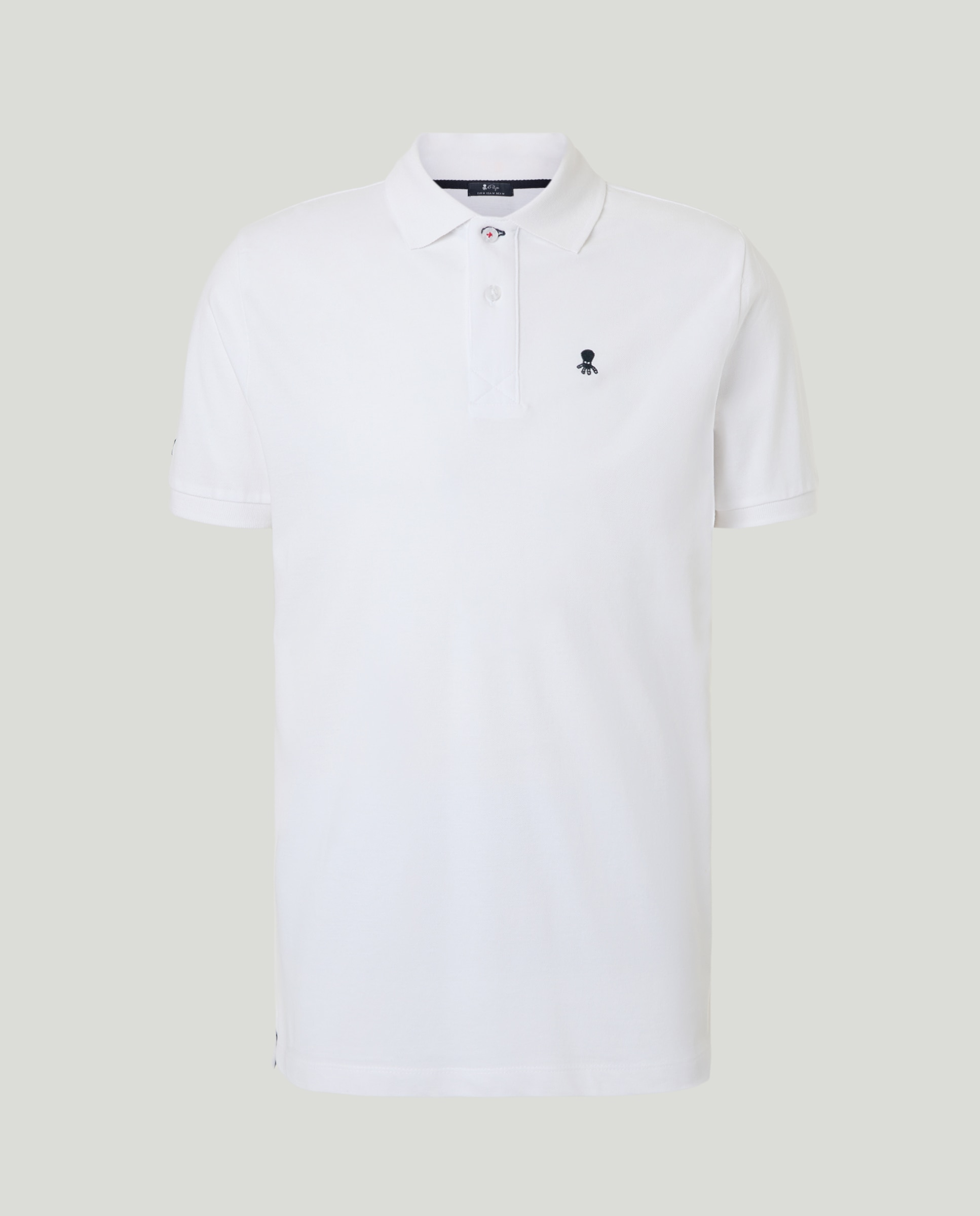 Polo Piqué Liso com Manga Curta Branco-4