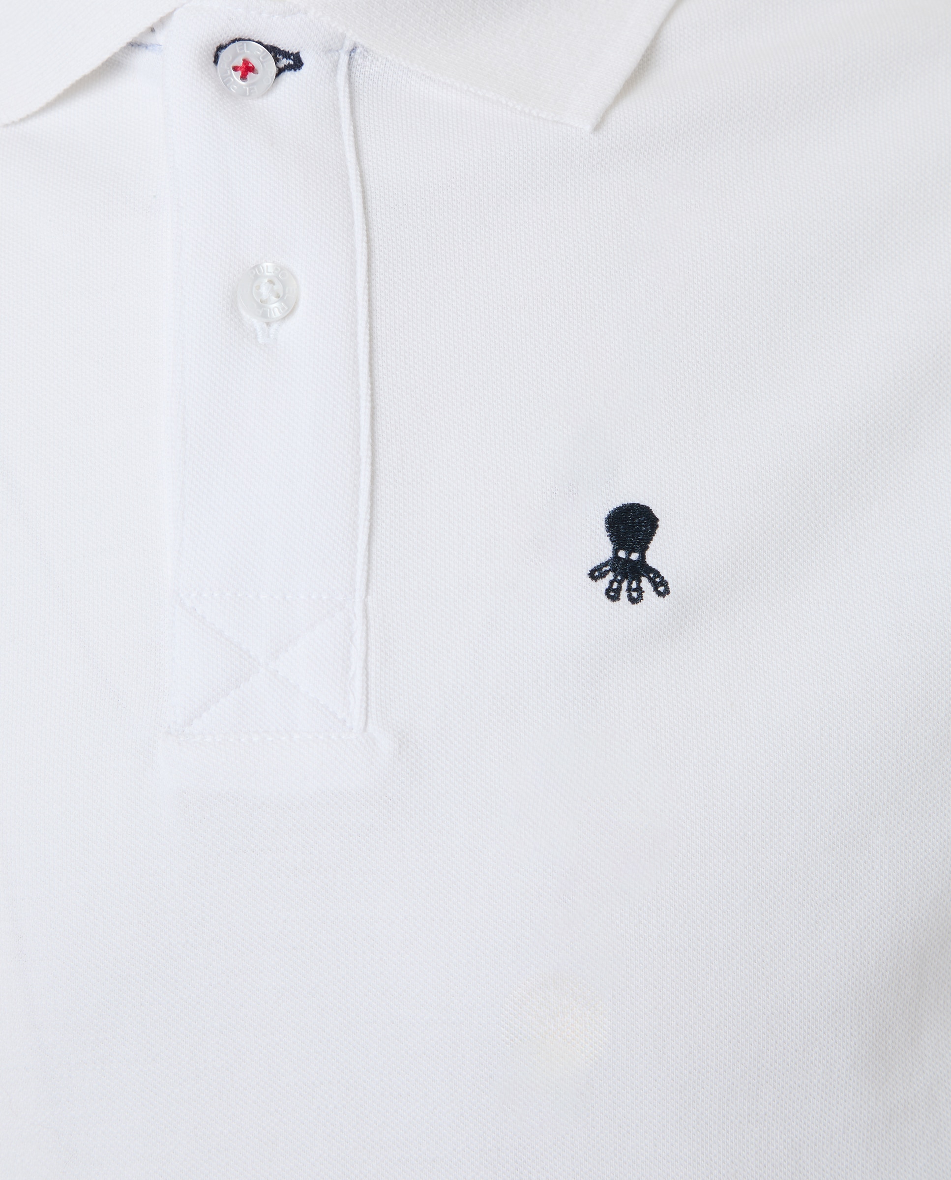 Polo Piqué Liso com Manga Curta Branco-5