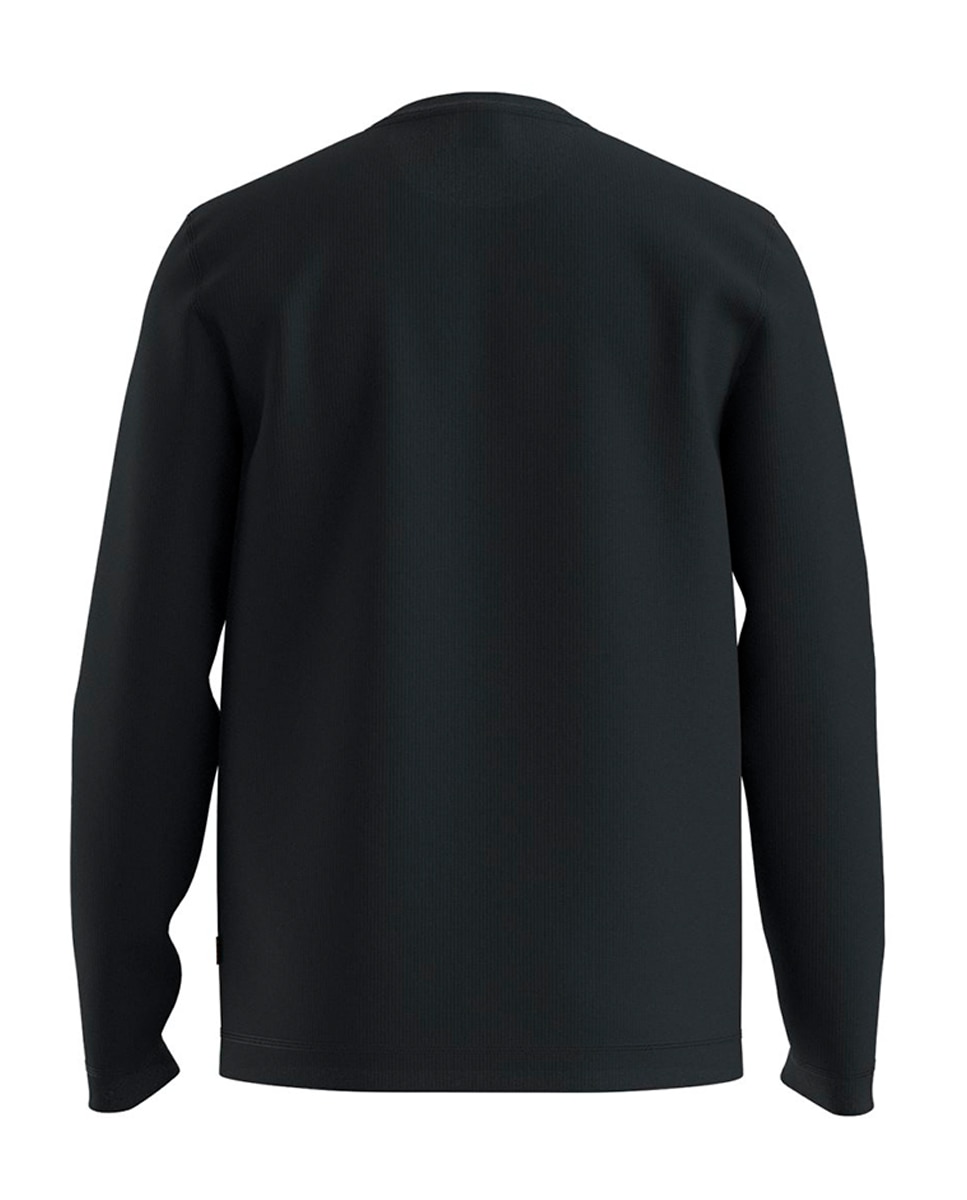 Polo de Manga Comprida Preto-5