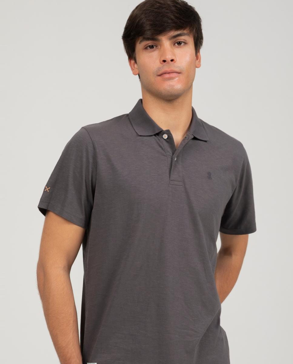 Polo hombre - El Pulpo - Gris oscuro Gris oscuro-2