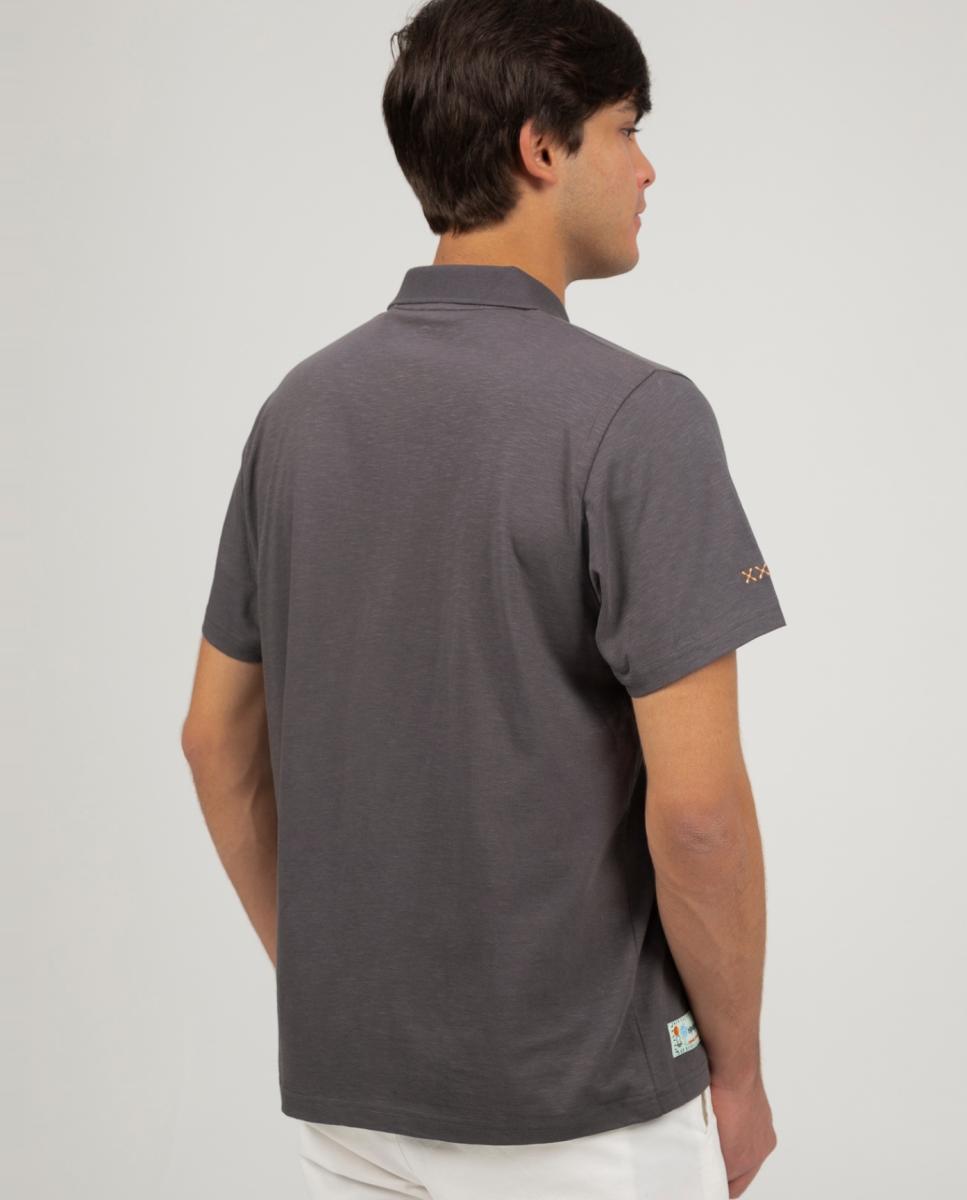 Polo hombre - El Pulpo - Gris oscuro Gris oscuro-3