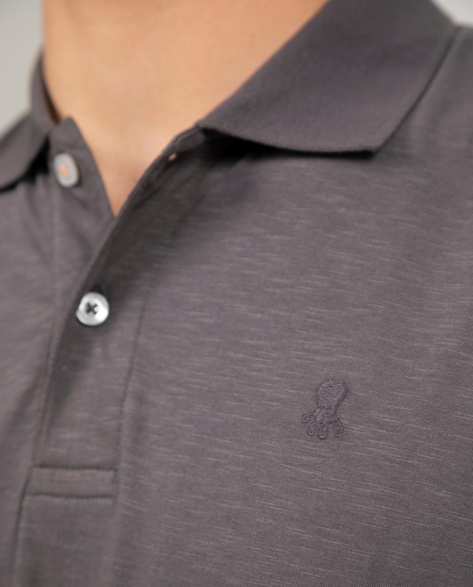Polo hombre - El Pulpo - Gris oscuro Gris oscuro-6