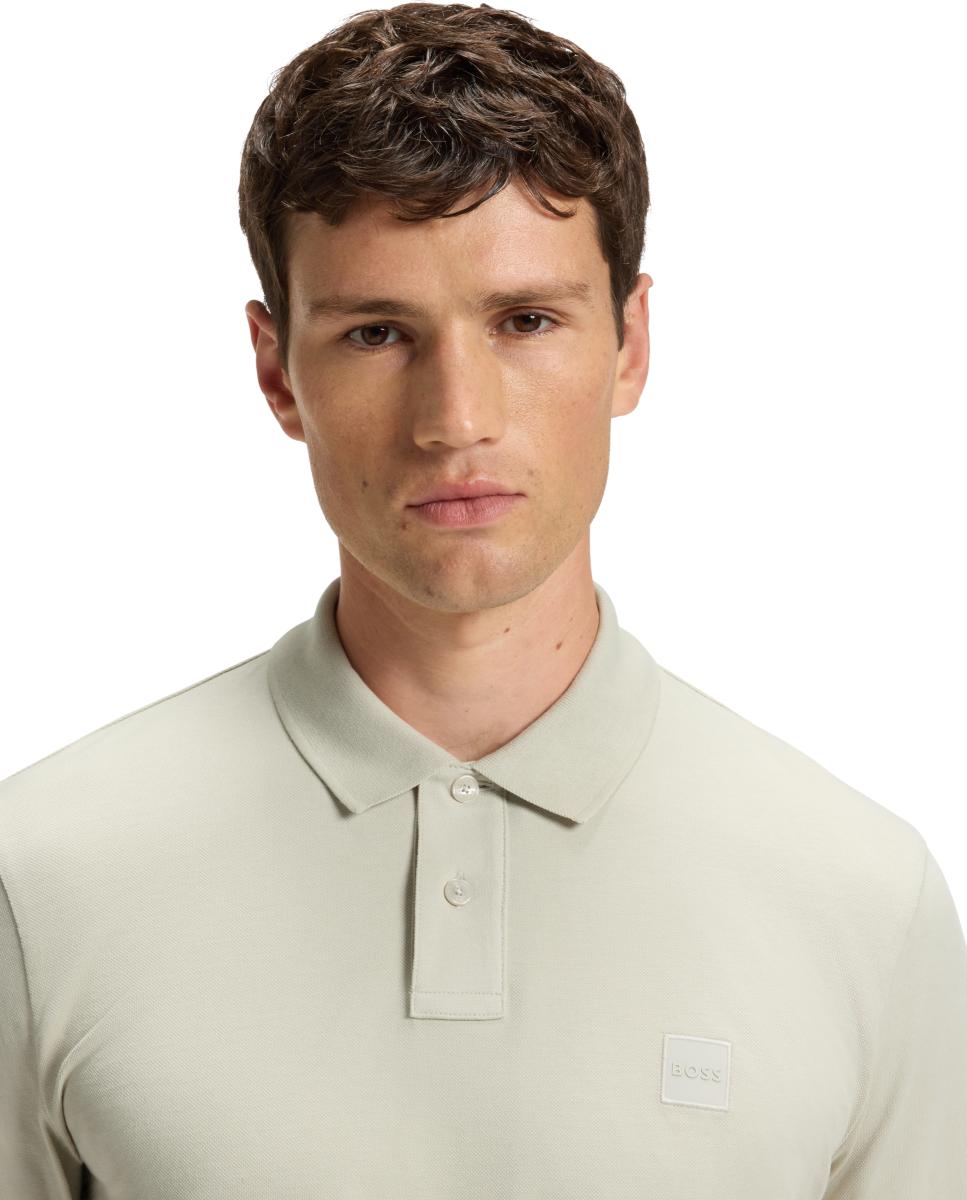 Polo manga larga de hombre. - Boss - Beige Beige-3