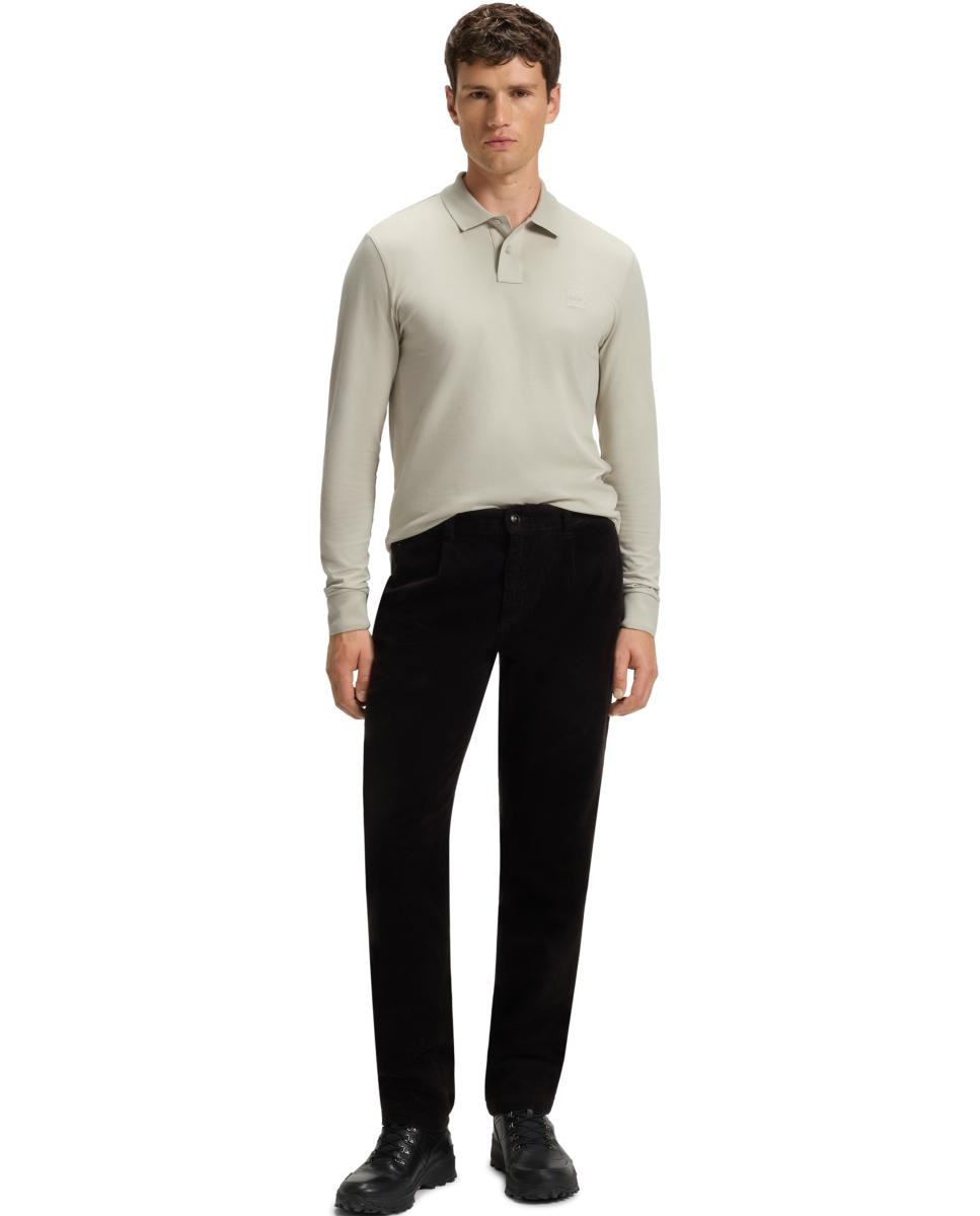 Polo manga larga de hombre. - Boss - Beige Beige-4