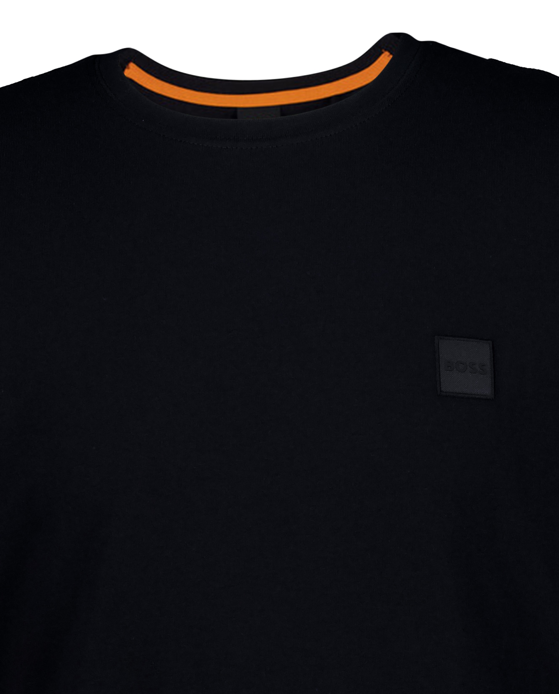 T-shirt de Malha de Algodão com Remendo de Logótipo Preto-5