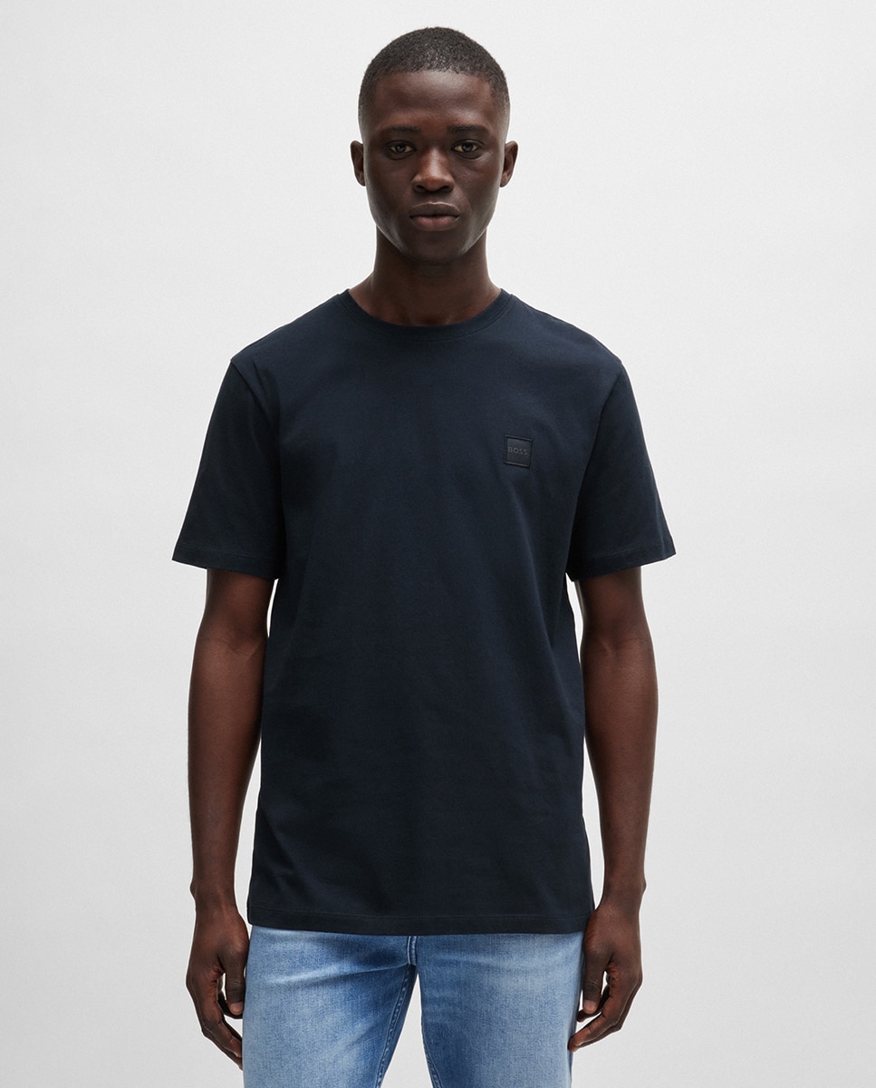 Imagem 0 de T-shirt de Malha de Algodão com Remendo de Logótipo